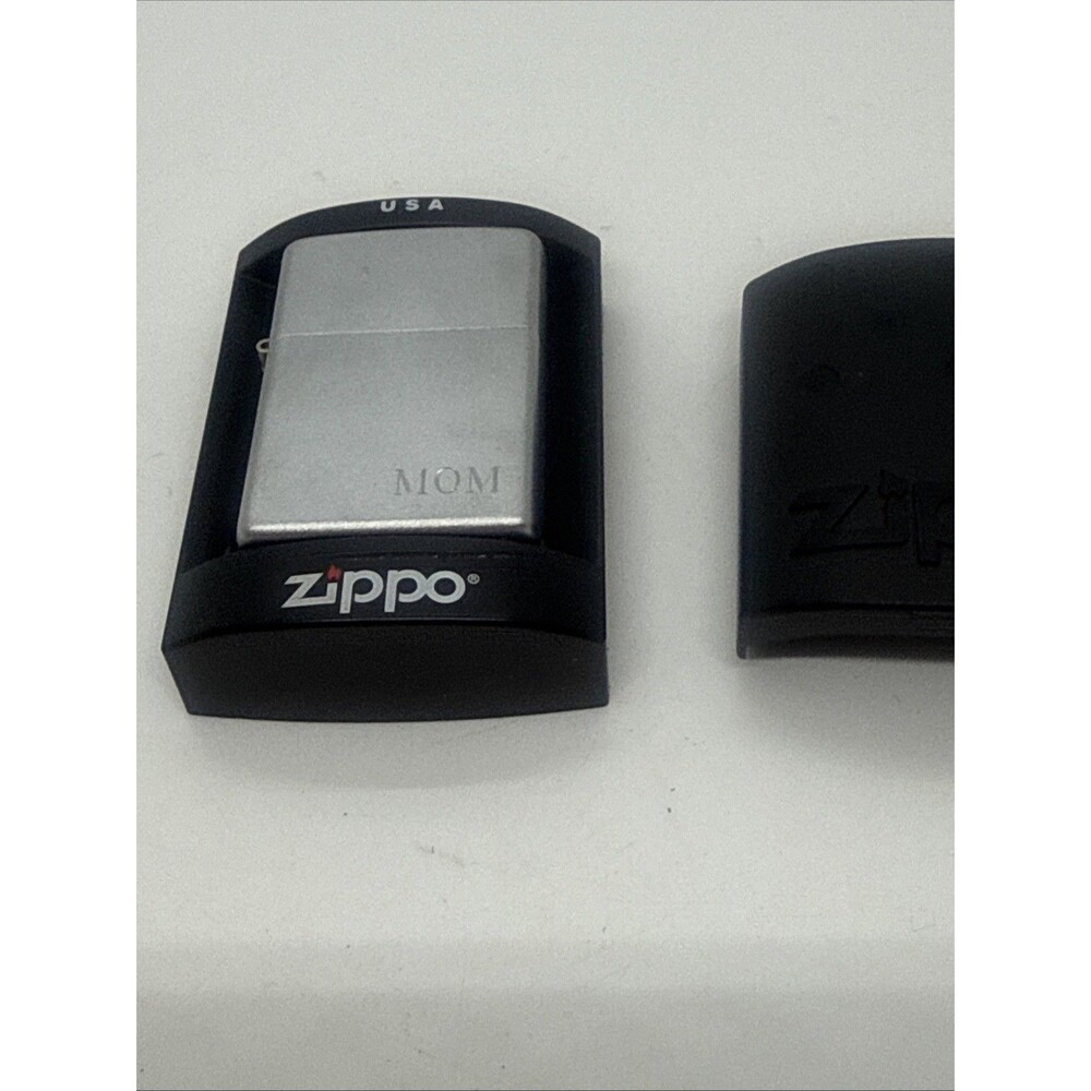 Zippo Lighter: MOM- Satin Chrome BRAND NEW